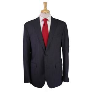 Domenico Vacca Black Purple Pink Striped 2B Wool Cashmere Suit 42L